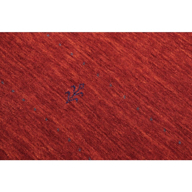Shabby Chic Modern Gabbeh Burnt Orange Wool Rug - 8'2''x9'10'' For Sale - Image 3 of 10