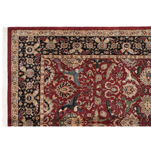 :: Allover covered field in elaborate cloud-band arabesque and lotus flower cross-sections interconnected by delicate...