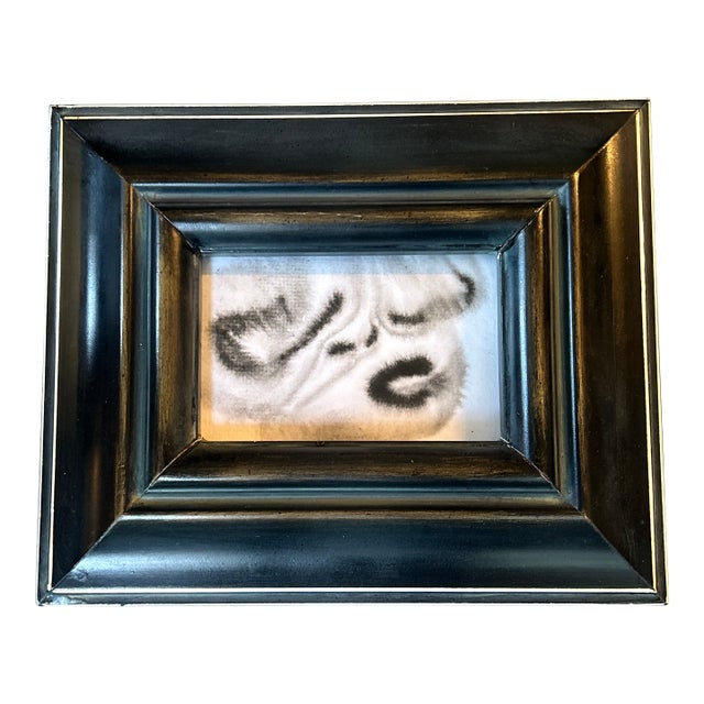 Contemporary Original Abstract Face Black Ink Watercolor Painting For Sale