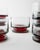 Vintage Drinking Glasses with Red Stem, 1970s, Set of 8 For Sale - Image 4 of 12