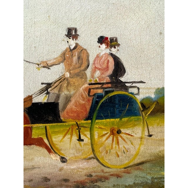 1908 Philip H. Rideout British Edwardian Coaching Scene Going to Fair Oil Painting For Sale - Image 10 of 18