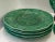 Antique Majolica Green Plates, Grape Leaves, Strawberries and Grapes, Set of 12 For Sale In West Palm - Image 6 of 13