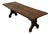 Italian 1800s Walnut Farm Table with Carved Legs, Stretcher and Weathered Patina For Sale