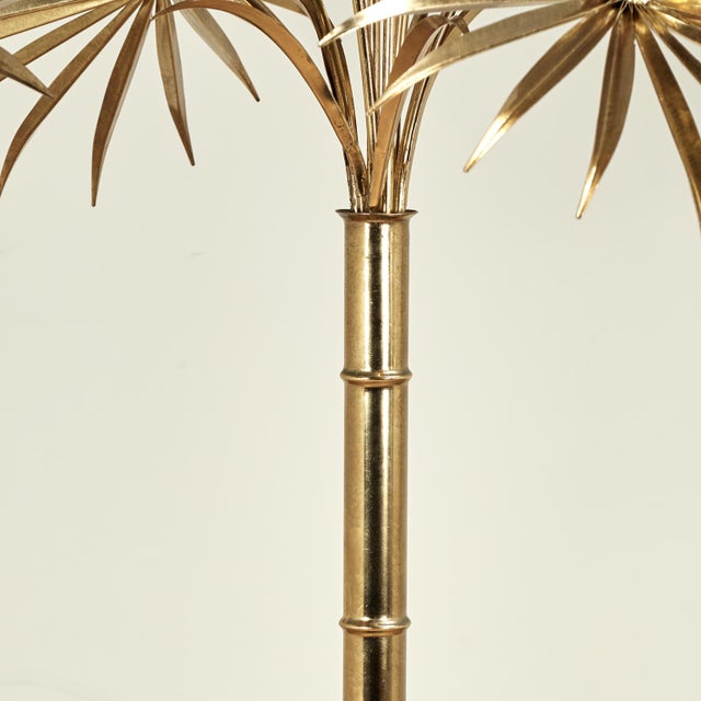 1970s Vintage Italian Brass Palm Tree Sculpture For Sale - Image 5 of 11