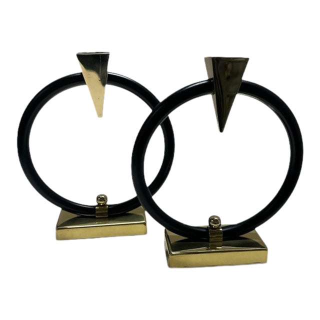 Pair of Mid 20th Century Candle Holders MCM Chinese Style For Sale