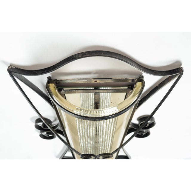 Wrought Iron & Glass Sconces, 1940s, Set of 2 For Sale - Image 4 of 7
