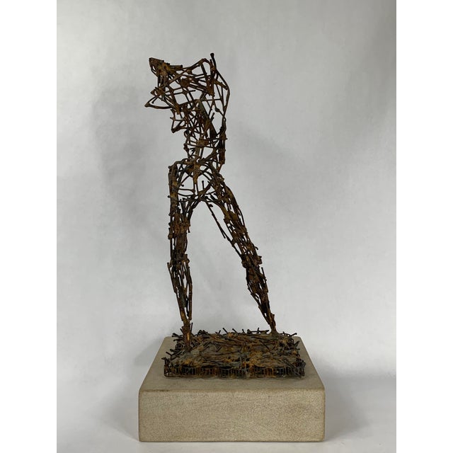 Clyde Ball Clyde Ball Bronze Metal Stick Abstract Figure For Sale - Image 4 of 9