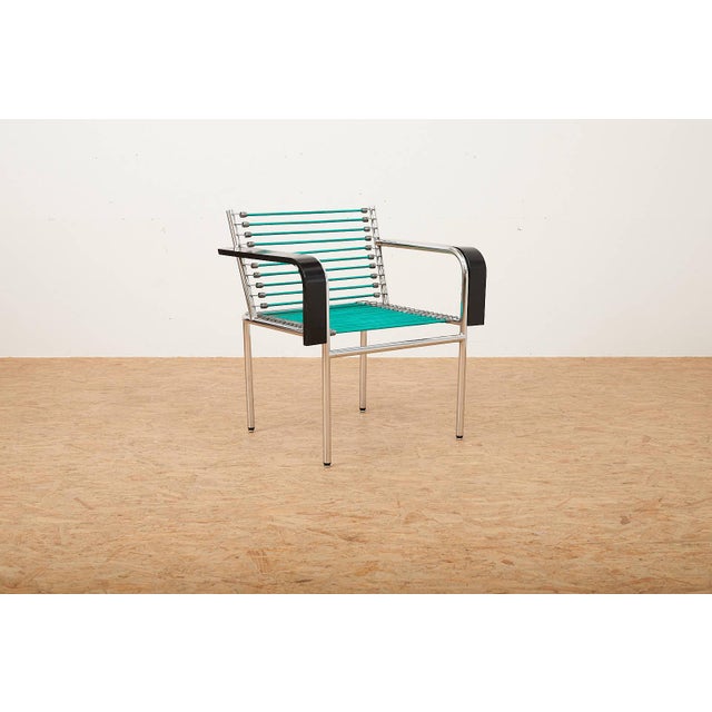 Sandows Armchair in Chrome-Plated Tubular Steel Frame by René Herbst, 1930s For Sale - Image 11 of 11