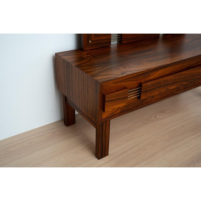 1950s Mid-Century Swedish Mirror with Vanity Console from Ateljé Glas & Trä, 1950 For Sale - Image 5 of 12