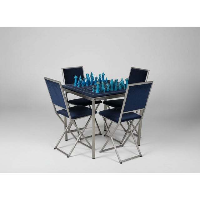 1970s Vintage Game Table and Chairs from Christian Dior, 1975, Set of 5 For Sale - Image 5 of 5