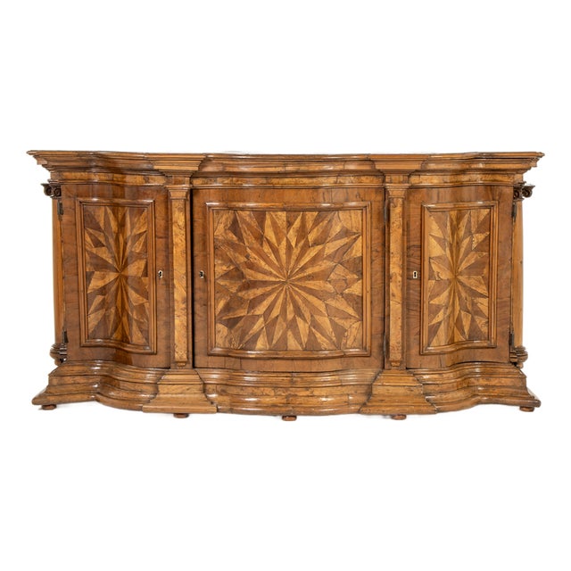 Italian Walnut Side Cabinet, 19th Century For Sale