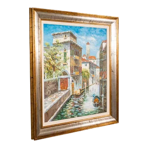 1980's Vintage Venetian Canal Painting