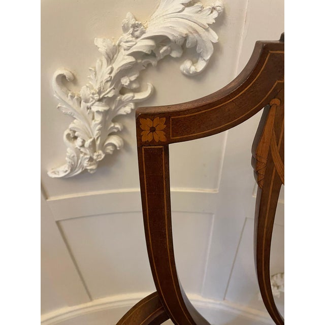Mahogany Inlaid Desk Chair, 1900s For Sale - Image 14 of 16