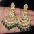 Estate Natural 8.30ct Polki Diamond & 28.30ct Emerald 22k & 18k Gold Chandelier Earrings, Pair For Sale In Dallas - Image 6 of 13