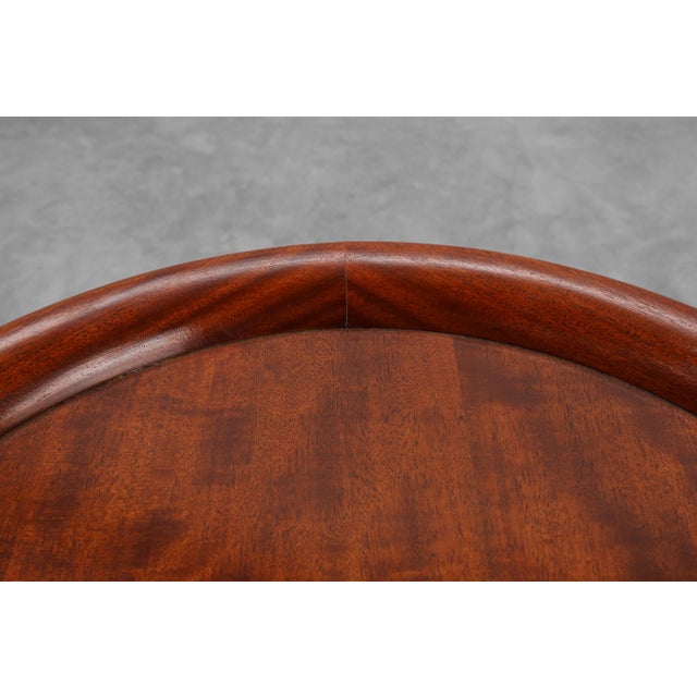 Brown French Empire Side Table in Carved Wood, 1850 For Sale - Image 8 of 16