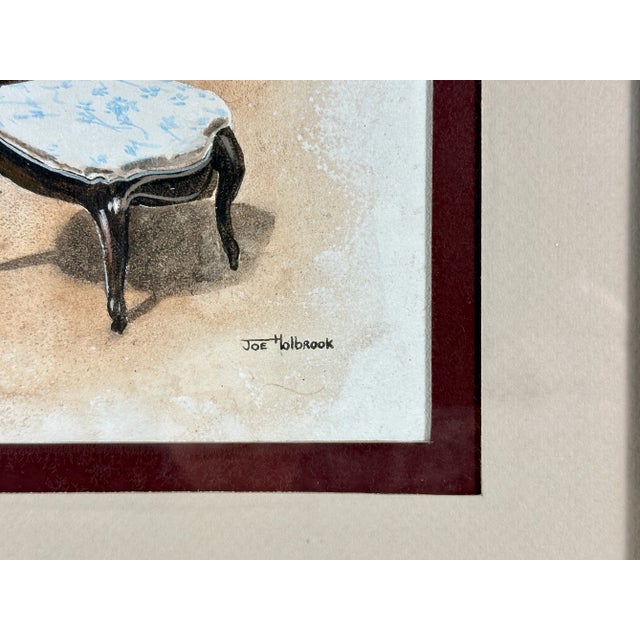 American Joseph Holbrook Victorian (American, 1946-), Study of a Victorian Chair, C. 1985 For Sale - Image 3 of 6