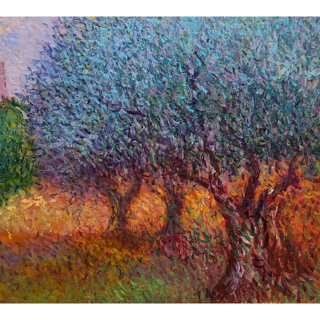 Jean Vollet - Pointillist Landscape of Olive Trees - Oil Painting For Sale - Image 4 of 8