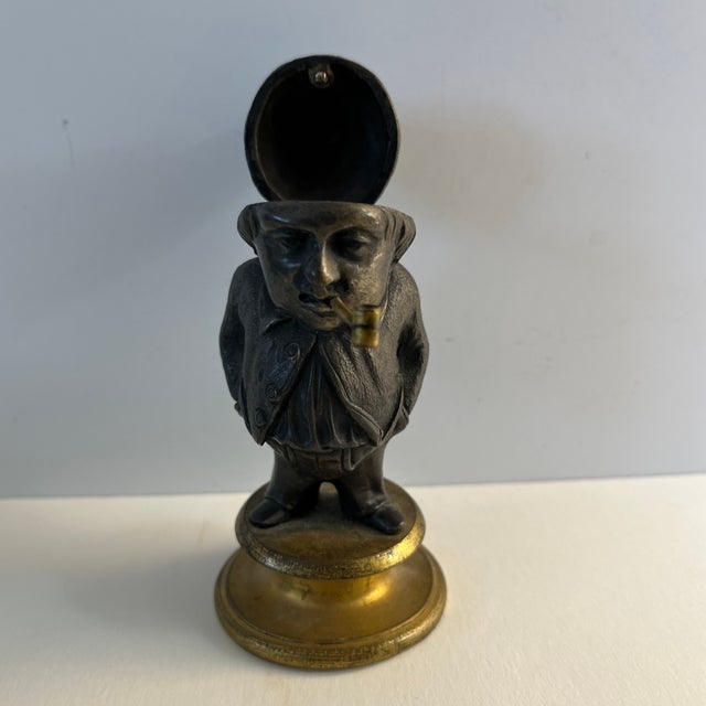 Bronze Antique English Sailor Match Safe For Sale - Image 8 of 9