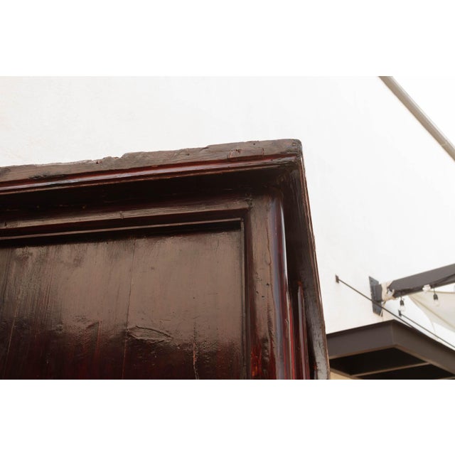 Brown 19th Century Chinese Painted & Lacquered Armoire For Sale - Image 8 of 11