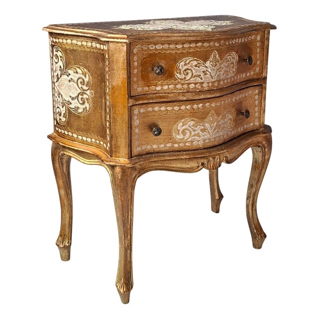 Italian Florentine Golden Chest of Drawers, 1960s For Sale