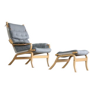Dux Pernilla Chair and Ottoman - a Pair For Sale