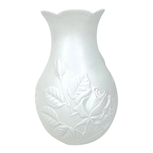 Vintage Kaiser West Germany White Porcelain Rose Vase