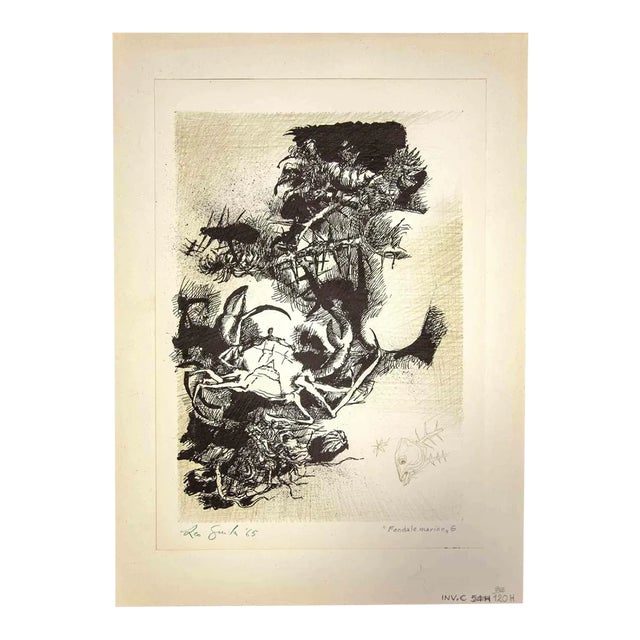 Leo Guida, Fondale Marino, Original Print, 1965 For Sale