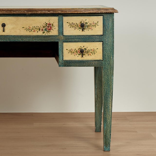 Vintage Italian Painted Desk For Sale - Image 13 of 14
