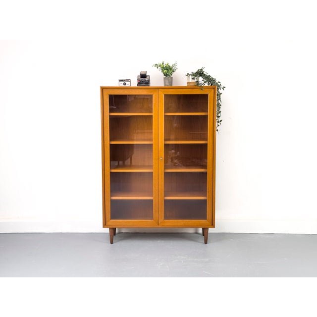 Vintage Teak Cabinet with Glass Doors from WK Möbel, 1970s For Sale - Image 9 of 18