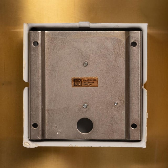 Gold Bandet Wall Lamps by Peter Celsing for Falkenbergs Belysning, 1960s, Set of 2 For Sale - Image 8 of 9