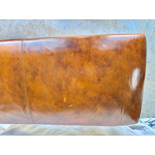 Late 19th Century French Louis XIV Style Walnut and Leather Bench For Sale - Image 11 of 12