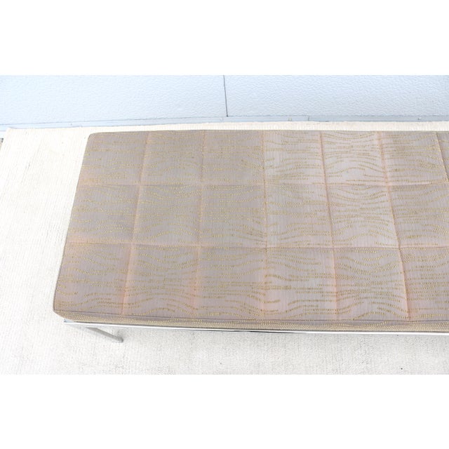 Mid-Century Modern Style Cumberland Large Rectangular Cambridge Metal Bench For Sale - Image 10 of 12