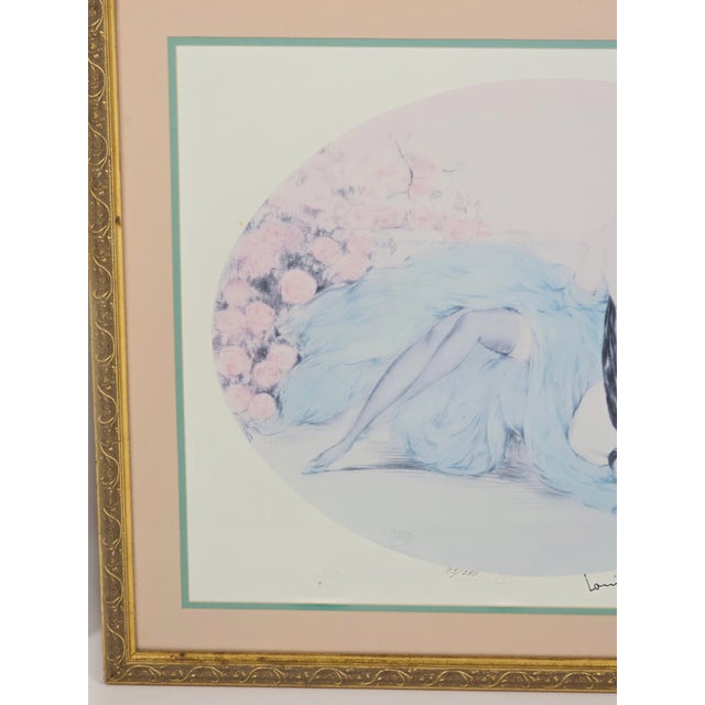 Mid 20th Century “La Belle Rose” Stamped Reproduction Print, Numbered 95/250, After Louis Icart For Sale In West Palm - Image 6 of 12