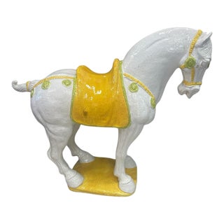 Grand Italian Mid-Century Style Ceramic Standing Horse For Sale