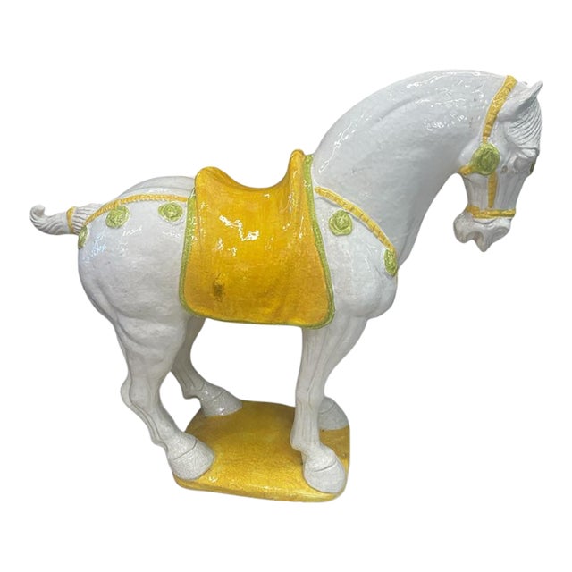 Grand Italian Mid-Century Style Ceramic Standing Horse For Sale