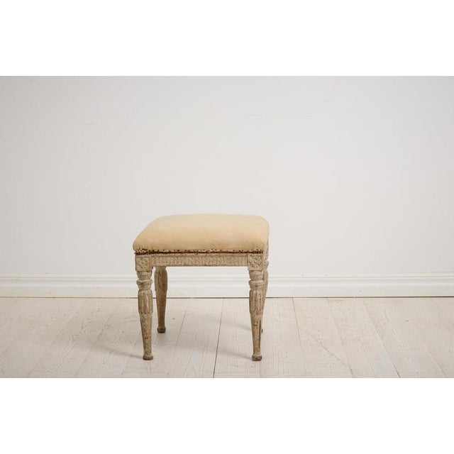 Antique Swedish Gustavian Decorated Stool For Sale - Image 4 of 9