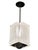 Mid 20th Century Mid 20th Century Rectangular 4 Panel Architectural Lantern, Art Glass, Polished Nickel & Chrome Stem For Sale - Image 5 of 14
