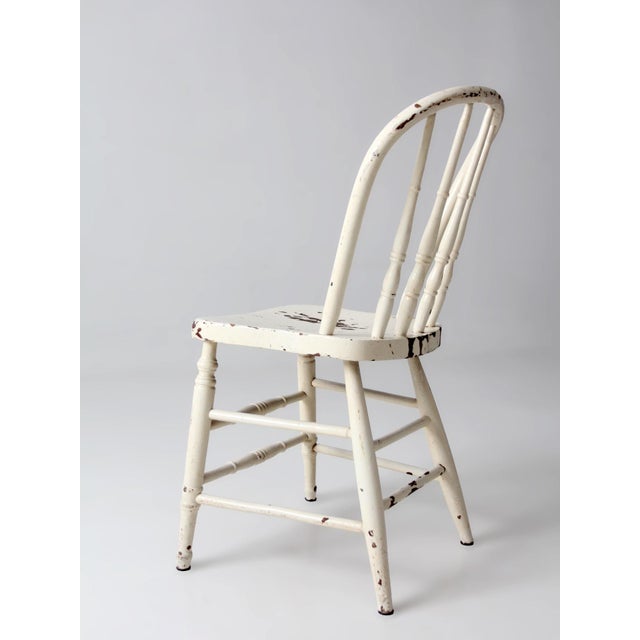Vintage Painted Windsor Bow Back Chair For Sale - Image 9 of 16