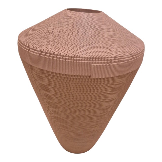Post-Modern Corrugated Paper Vase by Flute Chicago, Designed by Gregory Van Pe For Sale