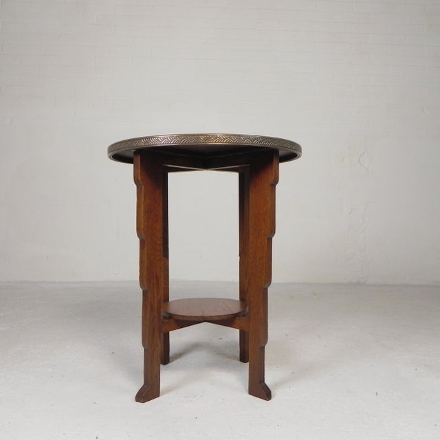 Vintage Art Deco Coffee Table with Brass Top, 1930s For Sale - Image 13 of 18