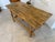 Wood Antique Farm Dining Table For Sale - Image 7 of 9