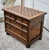 Wood Accent Chest Nightstand French Louis XIII Style Small 3 Drawer Parquet Top For Sale - Image 12 of 12