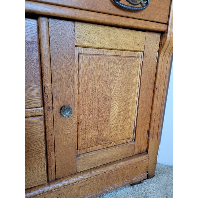 1900-1909 Tiger Oak Washstand For Sale - Image 15 of 16
