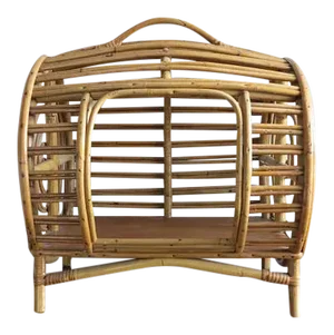 C.1930 Art Deco Abercrombie & Fitch Rattan Bamboo Pet Bed