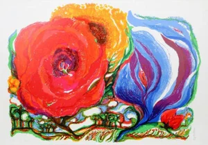 Ronald Julius Christensen, Sky Flowers, Lithograph
