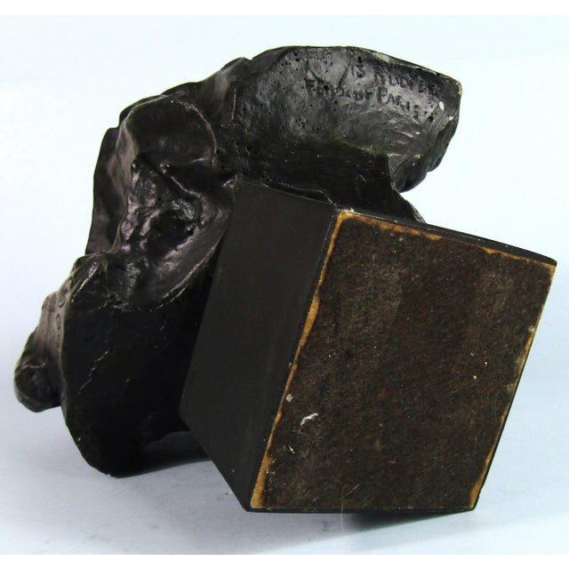 Auguste Rodin Head of Balzac Bronzed Sculpture Museum Reproduction Rudier Foundry Paris For Sale - Image 9 of 11