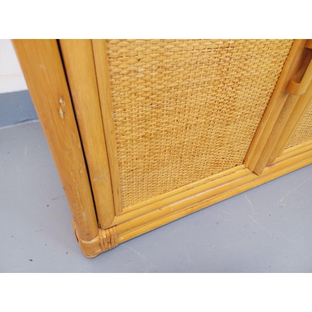 Vintage Woven Rattan Sideboard, 1970s For Sale - Image 13 of 18