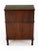 Wood English Green Leather & Mahogany Step Side End Table Stand Cabinet Bookcase For Sale - Image 7 of 13