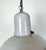 Mid-Century Modern Industrial Grey Enamel Factory Pendant Lamp, 1960s For Sale - Image 3 of 18