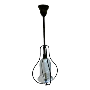 Vintage Glass and Brass Gas Fixture